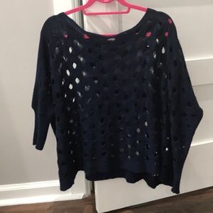 Navy cut out sweater